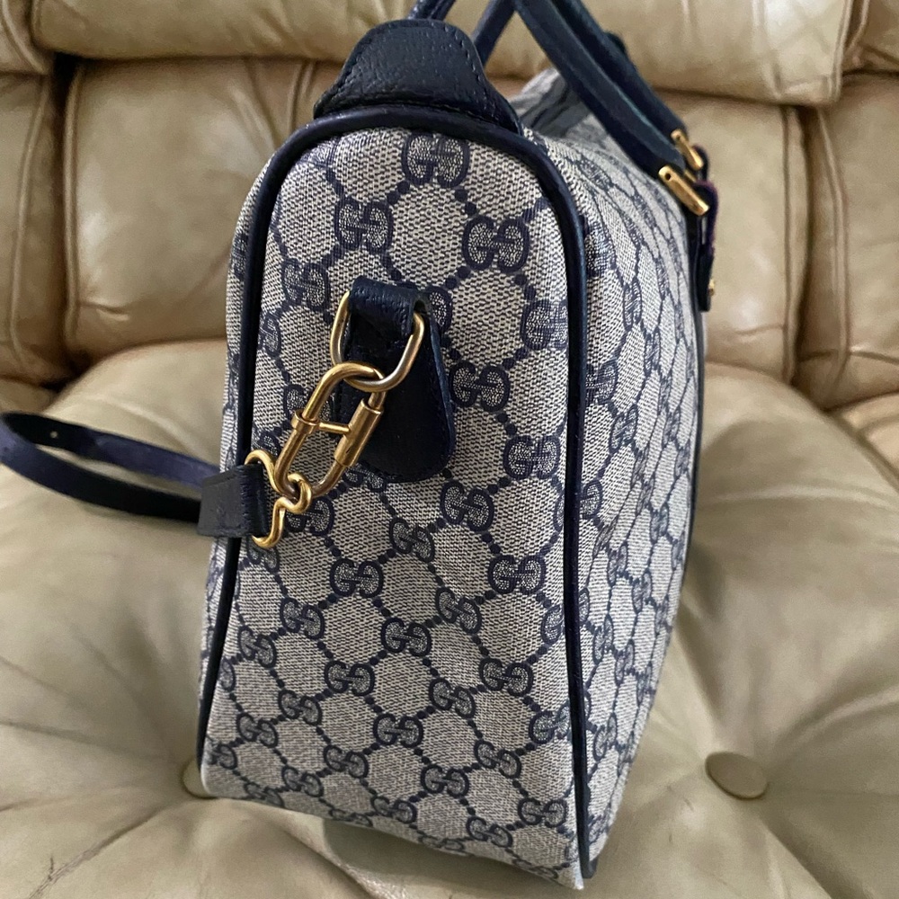 Gucci A-Frame GG Duffel Tote Web Stripe w/Modified Crossbody Strap Vintage - Picture 7 of 14